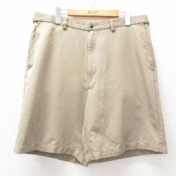 W36★古着 ショート パンツ ショーツ メンズ ベージュ カーキ 25jun03 中古 ボトムス 短パン ショーパン ハーフ