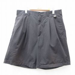 W36★古着 ショート パンツ ショーツ メンズ 黒 ブラック 25jun03 中古 ボトムス 短パン ショーパン ハーフ
