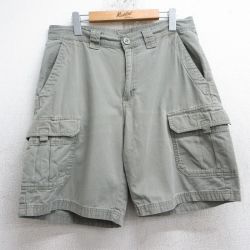 W35★古着 コロンビア COLUMBIA ショート カーゴ パンツ ショーツ メンズ 00年代 00s コットン ベージュ系 カーキ 25jun10 中古 ボトムス 短パン ショーパン