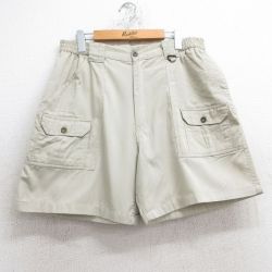 W36★古着 ショート ブッシュ パンツ ショーツ メンズ ベージュ カーキ 25jun10 中古 ボトムス 短パン ショーパン