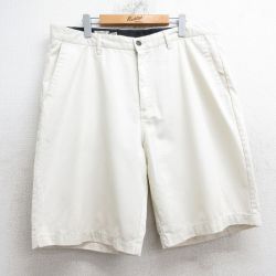 【20%OFF】W38★古着 ショート パンツ ショーツ メンズ 生成り 25jun11 中古 ボトムス 短パン ショーパン ハーフ