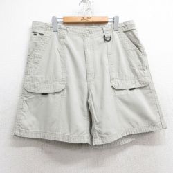 W38★古着 ラングラー Wrangler ショート ブッシュ パンツ ショーツ メンズ ダック地 コットン 薄ベージュ カーキ 25jun11 中古 ボトムス 短パン ショーパン