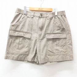 【50%OFF】W34★古着 カベラス ショート パンツ ショーツ メンズ ダック地 コットン ベージュ カーキ 25jun11 中古 ボトムス 短パン ショーパン ハーフ