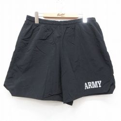 【50%OFF】W35★古着 ショート トレーニング パンツ ショーツ メンズ 90年代 90s ミリタリー アーミー ARMY リフレクター USA製 黒 ブラック 【spe】 25jun11 中古 ボトムス 短パン ショーパン