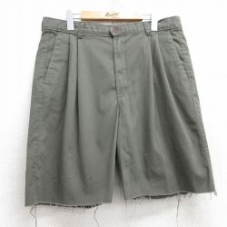 W36★古着 ドッカーズ ショート チノ パンツ ショーツ チノパン メンズ 00年代 00s コットン 濃緑 グリーン 25jun11 中古 ボトムス 短パン ショーパン