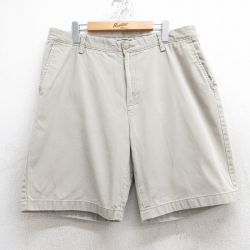 W36★古着 ノーティカ NAUTICA ブランド ショート パンツ ショーツ メンズ コットン ベージュ カーキ 25jun11 中古 ボトムス 短パン ショーパン ハーフ