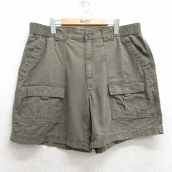 W39★古着 ショート ブッシュ パンツ ショーツ メンズ コットン 濃緑 グリーン 25jun11 中古 ボトムス 短パン ショーパン