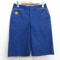 W28★古着 ショート ボーイスカウト パンツ ショーツ メンズ 80年代 80s タロン 紺 ネイビー 25jun13 中古 ボトムス 短パン ショーパン