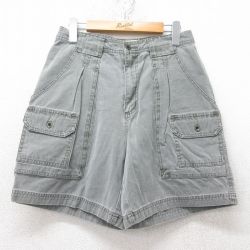 W28★古着 エディーバウアー ショート ブッシュ パンツ ショーツ メンズ 00年代 00s コットン グレー 【spe】 25jun13 中古 ボトムス 短パン ショーパン