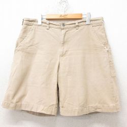 W35★古着 パタゴニア patagonia ショート パンツ ショーツ メンズ ダック地 コットン ベージュ カーキ 【spe】 25jun13 中古 ボトムス 短パン ショーパン ハーフ