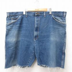 W45★古着 ディッキーズ Dickies ショート パンツ ショーツ メンズ 大きいサイズ 紺 ネイビー デニム 25jun13 中古 ボトムス 短パン ショーパン ハーフ