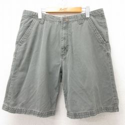W36★古着 ラングラー Wrangler ショート パンツ ショーツ メンズ コットン グレー 25jun13 中古 ボトムス 短パン ショーパン ハーフ
