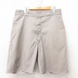 W35★古着 ディッキーズ Dickies ショート ワーク パンツ ショーツ メンズ 00年代 00s ベージュ カーキ 25jun13 中古 ボトムス 短パン ショーパン