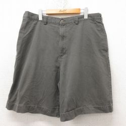 W38★古着 ティンバーランド ショート チノ パンツ チノパン ショーツ メンズ 00年代 00s コットン グレー 25jun13 中古 ボトムス 短パン ショーパン