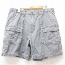 W36★古着 ショート パンツ ショーツ メンズ コットン グレー 25jun13 中古 ボトムス 短パン ショーパン ハーフ