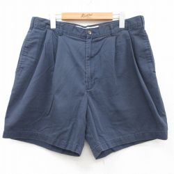 【20%OFF】W36★古着 ドッカーズ ショート チノ パンツ ショーツ チノパン メンズ コットン 紺 ネイビー 25jun14 中古 ボトムス 短パン ショーパン