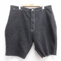 【50%OFF】W38古着 ギタノ ショート パンツ ショーツ メンズ 黒 ブラック デニム 25jun14 中古 ボトムス 短パン ショーパン ハーフ