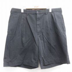 W38★古着 ラルフローレン Ralph Lauren ブランド ショート チノ パンツ チノパン ショーツ メンズ 90年代 90s コットン 黒 ブラック 【spe】 25jun14 中古 ボトムス 短パン ショーパン