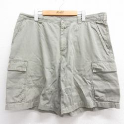 W40★古着 コロンビア COLUMBIA ショート カーゴ パンツ ショーツ メンズ 00年代 00s 大きいサイズ コットン 濃ベージュ カーキ 25jun14 中古 ボトムス 短パン ショーパン