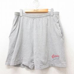 【50%OFF】W35★古着 ショート イージー パンツ ショーツ メンズ 90年代 90s クアーズライト コットン グレー 25jun14 中古 ボトムス 短パン ショーパン