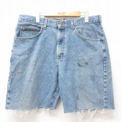 【50%OFF】W36★古着 エルエルビーン LLBEAN ショート パンツ ショーツ メンズ 90年代 90s コットン USA製 紺 ネイビー デニム 25jun14 中古 ボトムス 短パン ショーパン ハーフ