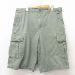W39★古着 STEVE&BARRYS ショート カーゴ パンツ ショーツ メンズ コットン 緑 グリーン 25jun14 中古 ボトムス 短パン ショーパン