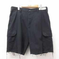 W35★古着 ショート ワーク カーゴ パンツ ショーツ メンズ CiNTAS 黒 ブラック 25jun14 中古 ボトムス 短パン ショーパン