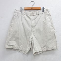 W36★古着 ギャップ GAP ショート パンツ ショーツ メンズ 00年代 00s コットン 薄ベージュ カーキ 25jun16 中古 ボトムス 短パン ショーパン ハーフ