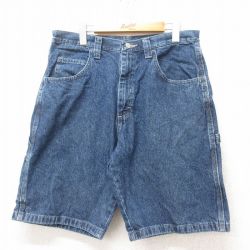 【20%OFF】W34★古着 ラングラー Wrangler ショート ペインター パンツ ショーツ メンズ コットン 25jun16 中古 ボトムス 短パン ショーパン