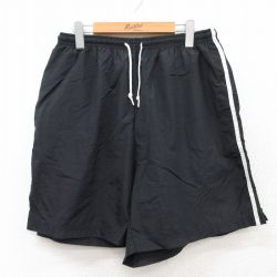 W35★古着 ショート トレーニング パンツ ショーツ メンズ 90年代 90s 黒他 ブラック 25jun17 中古 ボトムス 短パン ショーパン