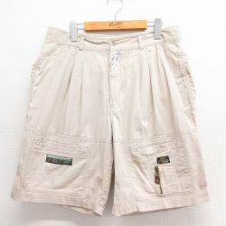 【50%OFF】W34★古着 ジョーダッシュ ショート パンツ ショーツ メンズ 00年代 00s コットン 薄ベージュ カーキ 【spe】 25jun17 中古 ボトムス 短パン ショーパン ハーフ