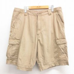 W37★古着 ドッカーズ ショート カーゴ パンツ ショーツ メンズ コットン ベージュ カーキ 25jun17 中古 ボトムス 短パン ショーパン