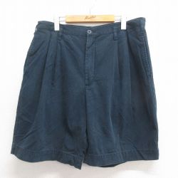 W35★古着 ギャップ GAP ショート チノ パンツ チノパン ショーツ メンズ 90年代 90s コットン 紺 ネイビー 25jun17 中古 ボトムス 短パン ショーパン