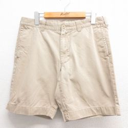 W32★古着 ジェイクルー J.CREW ショート チノ パンツ チノパン ショーツ メンズ コットン ベージュ カーキ 25jun17 中古 ボトムス 短パン ショーパン