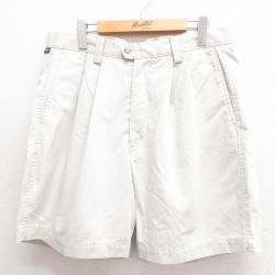 W34★古着 ドッカーズ ショート チノ パンツ チノパン ショーツ メンズ 薄ベージュ カーキ 25jun18 中古 ボトムス 短パン ショーパン