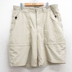 【50%OFF】W38★古着 ルート66 ショート ベイカー パンツ ショーツ メンズ 00年代 00s ベージュ カーキ 25jun18 中古 ボトムス 短パン ショーパン