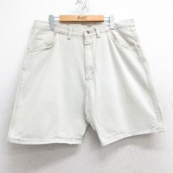 W36★古着 ラングラー Wrangler ショート パンツ ショーツ メンズ 00年代 00s コットン ベージュ カーキ デニム 【spe】 25jun18 中古 ボトムス 短パン ショーパン ハーフ