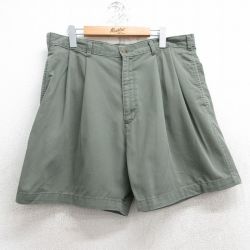 【50%OFF】W36★古着 ドッカーズ ショート チノ パンツ ショーツ チノパン メンズ 00年代 00s 濃緑 グリーン 25jun18 中古 ボトムス 短パン ショーパン