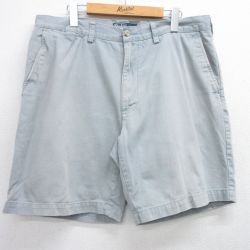 W36★古着 ラルフローレン Ralph Lauren ブランド ショート チノ パンツ チノパン ショーツ メンズ 90年代 90s PROSPECT コットン 薄紺 ネイビー デニム 25jun19 中古 ボトムス 短パン ショーパン