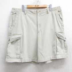 W38★古着 エディーバウアー ショート カーゴ コーデュロイ パンツ ショーツ メンズ 00年代 00s 太畝 コットン 薄ベージュ カーキ 25jun19 中古 ボトムス 短パン ショーパン