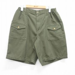 W32★古着 ショート ボーイスカウト ブッシュ パンツ ショーツ メンズ 90年代 90s 濃緑 グリーン 25jun21 中古 ボトムス 短パン ショーパン