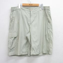 W39★古着 コロンビア COLUMBIA ショート ナイロン パンツ ショーツ メンズ リップストップ オムニシールド 薄ベージュ カーキ 25jun21 中古 ボトムス 短パン ショーパン