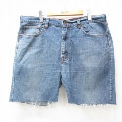 【50%OFF】W36★古着 ショート パンツ ショーツ メンズ ヒゲ ELEMENT コットン 紺 ネイビー デニム 25jun23 中古 ボトムス 短パン ショーパン ハーフ