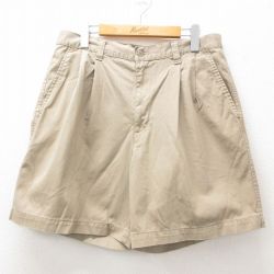 【20%OFF】W34★古着 ドッカーズ ショート パンツ ショーツ メンズ ベージュ カーキ 25jun23 中古 ボトムス 短パン ショーパン ハーフ