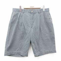 【50%OFF】W35★古着 HAGGAR ショート パンツ ショーツ メンズ コットン 濃グレー 25jun25 中古 ボトムス 短パン ショーパン ハーフ