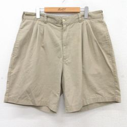 W37★古着 ビューグルボーイ ショート パンツ ショーツ メンズ ベージュ カーキ 25jun25 中古 ボトムス 短パン ショーパン ハーフ