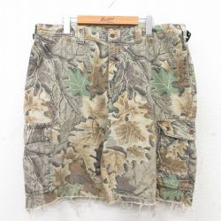 W39★古着 ウールリッチ WOOLRICH ショート カーゴ パンツ ショーツ メンズ ベージュ他 カーキ 迷彩 25jun25 中古 ボトムス 短パン ショーパン