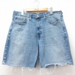 W36★古着 リーバイス Levis 231 ショート パンツ ショーツ メンズ 紺 ネイビー デニム 25jun30 中古 ボトムス 短パン ショーパン ハーフ