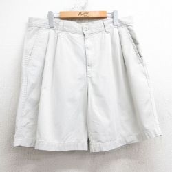 W35★古着 ドッカーズ ショート パンツ ショーツ メンズ コットン 薄ベージュ系 カーキ 25jul02 中古 ボトムス 短パン ショーパン ハーフ