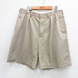 W34★古着 ラルフローレン Ralph Lauren ショート ブランド パンツ ショーツ メンズ 90年代 90s 茶 ブラウン 25jul02 中古 ボトムス 短パン ショーパン